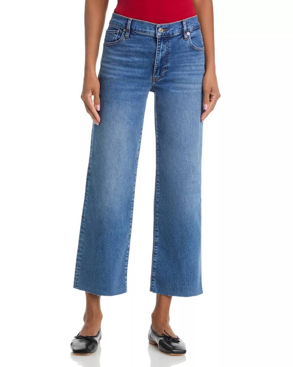 NEW FRAME women's the mellow mid rise ankle jeans in canals raw after